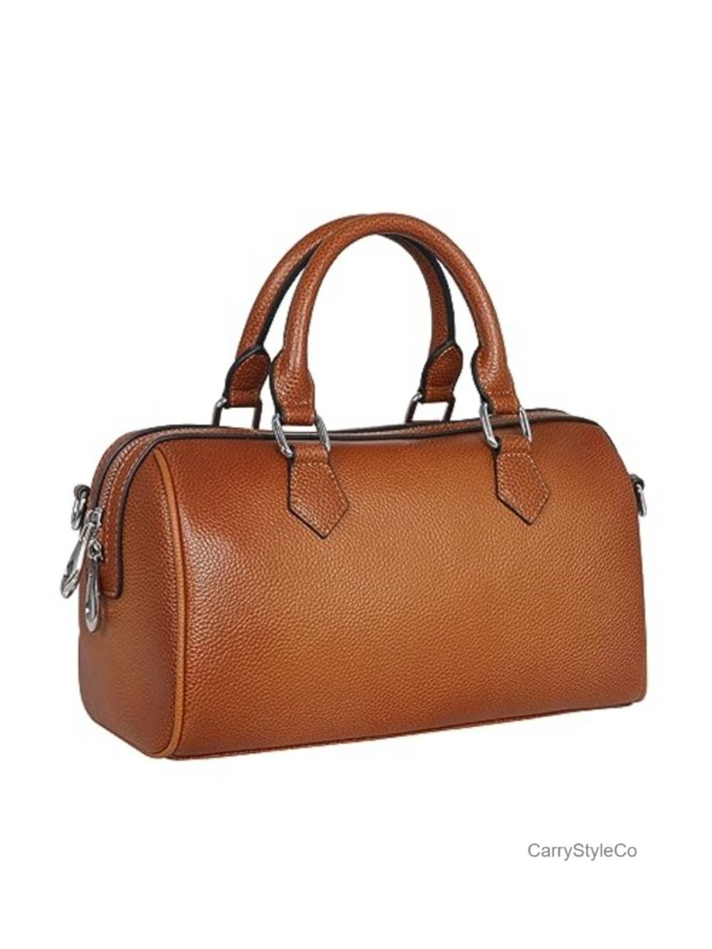Top Layer Cowhide Leather Satchel Crossbody Shoulder Bag with Removable Strap